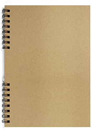 Silvine A4 Twin Wire Kraft Sketch Book - 100gsm Kraft Paper (40 Sheets)