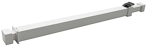 Ideal Security BK111W Barre de sécurité réglable pour Porte de fenêtre ou de terrasse avec Serrure à sécurité Enfant, Blanc, 40 à 68 cm