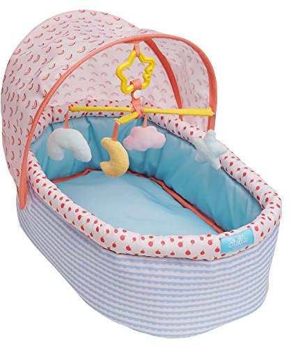 Manhattan Toy Stella Collection Lit de bébé Doux avec auvent Amovible et Mobile pour poupées de 30,48 cm à 38,1 cm