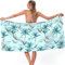 LEcylankEr Strandtuch 180×75cm Mikrofaser Badetuch für Damen, Badehandtuch Groß für Strand, Schnelltrocknend, 360g (Kokosnussbaum)