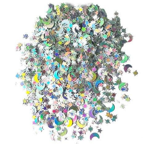 XPEX 4000 Pezzi Confetti Stelle,Stelle Confetti Coriandoli, Plastica Scintillante Coriandoli,Stelle Coriandoli Glitterati per Matrimonio Compleanno San Valentino Battesimo Addio al Nubilato(30G)