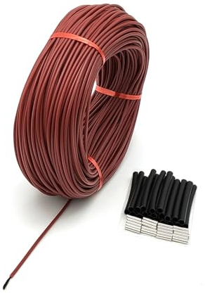 Ejoyous Pièces de Rechange Chauffant Le Fil de Résistance, pour la Couverture électrique de Panneau Isolant de Chauffage par Le Sol Fil de Chauffage de Fibre de Carbone, Câble Chaud à