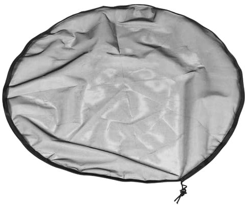 SUPVOX Cubierta De Red para Barril De Lluvia Al Aire Tapa del Barril De Almacenamiento Pantalla De Cubo De Lluvia Cubierta De Lluvia De Jardín Black Poliéster