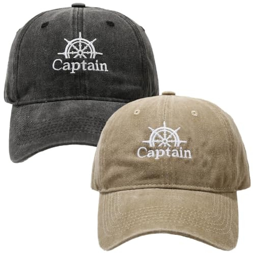 Berretto da capitano ricamato con ancora, da skipper, per navigazione, berretto da baseball, regolabile, nautica, yacht, marina, berretto da camionista da marinaio, 2-8