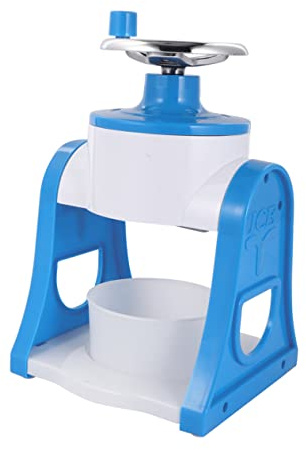 Angoily Máquina Trituradora De Hielo Manual Azul, Mini Trituradora para Picar Hielo Diseño Desmontable, Compacto y Fácil De Limpiar, Adecuado para Hacer Granizados y Bebidas Congeladas Casa
