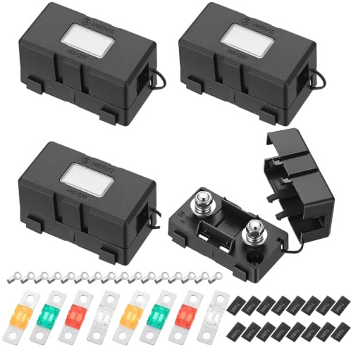 Säkringslåda 12V AMI/Midi bilsäkringar 30A 40A 50A 80A | 12V AMI/MIDI-typ bilsäkringshållare, kompatibel med flera strömstyrkor för fordon