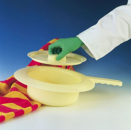 Stechbecken Bettpfanne Kunststoff mit Deckel