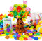 Brain Flakes 500 Piece Set, Ages 3+, Interlocking Plastic Disc Toy for Creative Building, Educational STEM Learning, Construction Block Play for Kids, Teens, Adults, Boys, and Girls