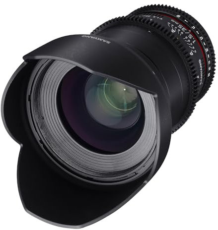 Samyang F1312901101 - Objetivo para vídeo VDSLR para Canon EF (Distancia Focal Fija 35mm, Apertura T1.5-22 AS UMC II, diámetro Filtro: 77mm), Negro