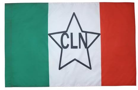 AZ FLAG - Drapeau Italie Comité de Libération Nationale - 90x60 cm - Drapeau Italien Résistance - Cln 100% Polyester Avec Fourreau et Cordelette - Pavillon 50 g