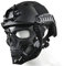 WLXW Tactical Airsoft Mask und Fast Paintball Helm, Vollgesichtsschutz Clear Goggle Skull Maske Dual Mode Wearing Design Verstellbarer Gurt, Jagdschießen Schutzausrüstung,Schwarz,L（56/66CM）