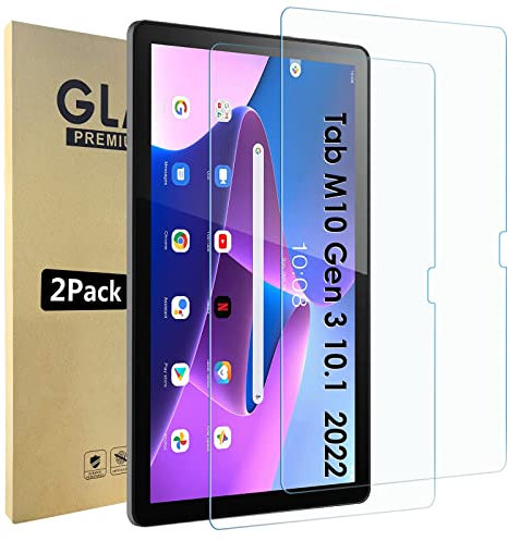 Bigqin 2 Piezas Pantalla de Protector Compatible Con Lenovo Tab M10 Gen 3 10.1 2022, 2.5D Bubble Free/HD/Anti-Huella Cristal Templado Compatible con Lenovo Tab M10 (3nd Gen)