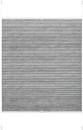 GARDINIA Plissee Concept Lilly Green zum Klemmen, Ohne Bohren, Sichtschutz, Blendschutz, Blickdichtes Faltrollo, Recycling-Stoff, Grau, 50 x 130 cm (BxH)