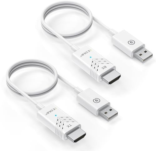NODELINK HDMI Wireless 1080P con adattatore USB-C, trasmettitore e ricevitore Plug & Play per PC, portatile, HD TV, smartphone, PS5 e proiettore, HDMI Wireless, streaming video