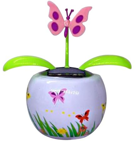 Genérico Flor,Flores Danzantes Solares - Linda Flor Que sacude la Cabeza en macetas Coloridas, con energía Solar | solares para Ventanas, decoración de Coches de Flores, Figuras de Baile s