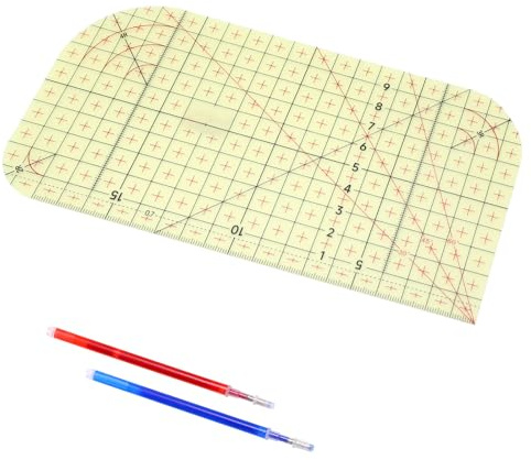 APOMOONS Regla de planchado resistente al calor, regla de costura, accesorios de sastre, regla caliente, artesanía con 2 puntas de costura, regla de hierro caliente para planchar, manualidades