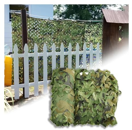 PQPQLI Camo Netting Camouflage Netting Breathable Sun Shade Sunshade Fence Net for Hunting Blind Camping Airsoft Shooting Military Theme Party Decorations Privacy Fence Screen(1.5 * 10.0m/5 * 33ft)