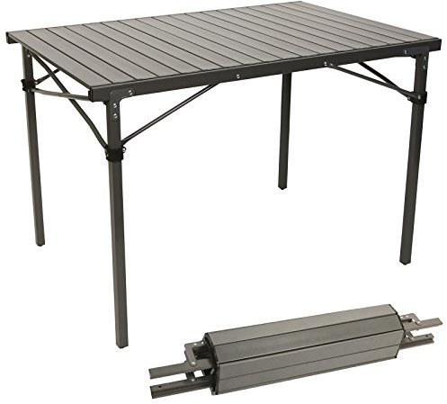 Bo-Camp Campingtisch Camping Rolltisch Klapptisch Garten Falttisch Alu 105x70 cm
