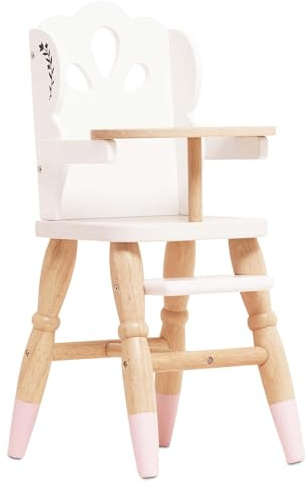 Le Toy Van - Educational Wooden Toy Role Play Beautiful Doll High Chair | Girls Pretend Play Toy Pram Playset - for Ages 3+ (TV601)