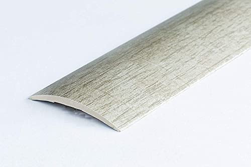 60mm Wide Self-Adhesive Aluminium Wood Effect Transition Strip Carpet Cover Door Floor Threshold TMW Profiles (Avero Oak)