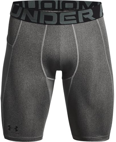 Under Armour Herren UA HG Armour Lng Shorts, leichte kurze Sporthose, atmungsaktive Kompressions-Herrenshorts mit Strength Pocket-Eingrifftasche