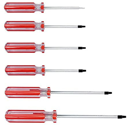 Fongmore Set di 6 cacciaviti magnetici a testa triangolare 1.8mm 2.0mm 2.3mm 2.7mm 3.0mm 4.2mm Kit di strumenti per cacciavite per viti triangolari per il fissaggio di giocattoli