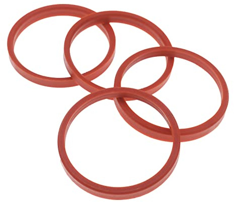 4 anelli di centraggio, 72,0 x 63,4 mm, colore rosso, prodotti in Germania
