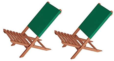 Erst-Holz Klappstuhl Strandstuhl Anglerstuhl Gartenstuhl Stuhl zum Zusammenstecken grüner Bezug V-10-352