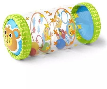 Alomejor Giocattolo Strisciante per Sviluppo Precoce Bambini 3 Mesi 3 Anni Rullo Gonfiabile in PVC con Palline e Campane Multiuso Infantile