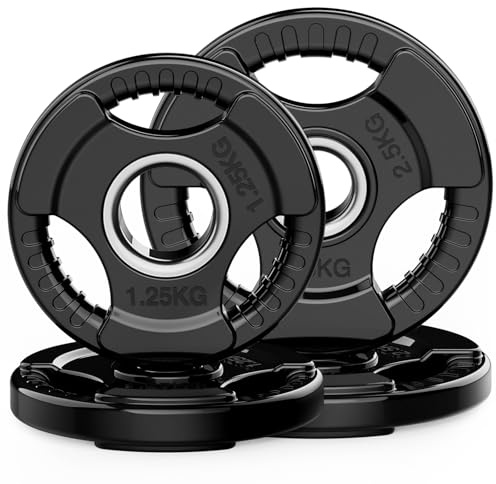PhysKcal Set di dischi in gomma olimpici da 1,25 kg, 2,5 kg, set di dischi per manubri lunghi