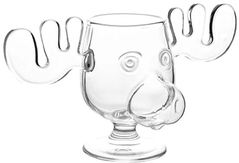 NireHoris Julmugg 200 ml, älgkopp, National Lampoon julsemester, glasmaterial – säkerhetsförpackningar, transparenta älgglas