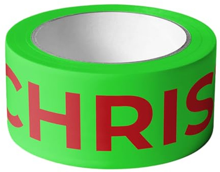 Julvarningstejp - 196,85 fluorescerande avgränsningstejp | PP-säkerhetsband med ljusfunktion och festlig design - synliga signalband för inomhusbruk