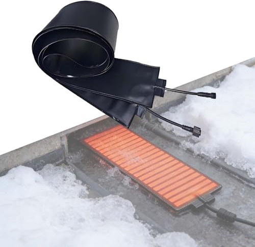 Calentador eléctrico de canalón y almohadilla flexible para descongelar, cable calefactado autorregulable para evitar presas de hielo en el techo, canalones y bajantes