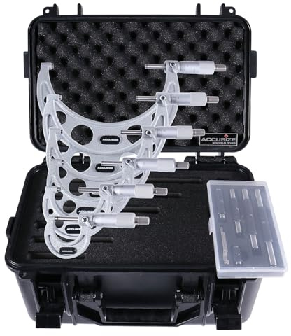 Accusize Industrial Tools Outside Micrometer, 0-6 6 Pc/set, EG00-0906