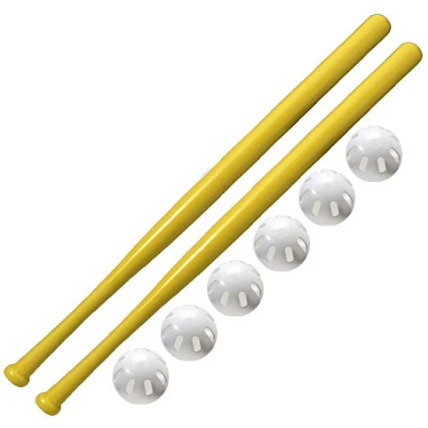 Wiffle Ball 2 Pack Wiffle 32 Bats and 6 Baseballs Official Size = 8 Pack