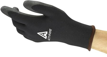 Ansell ActivArmr 97-631, Thermo-Handschuhe, Kältebeständige Arbeitshandschuhe Winter mit PVC-Beschichtung, Nylon Handschuhe für Griff und Fingerfertigkeit, Sicherheitshandschuhe, 1 Paar, Gr. 2XL