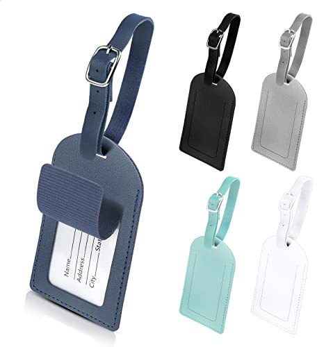 Hengxinchen Pu Identificador De Maletas De Cuero, Cuero Etiquetas Para Maletas Etiquetas Maletas Viaje, Luggage Tag Reutilizables Para Bolsa De Equipaje Maleta (5)