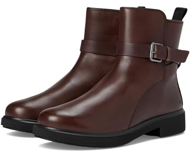 ECCO Women's Amsterdam Waterproof Buckle Ankle Boot, POTTING SOIL, 8-8.5