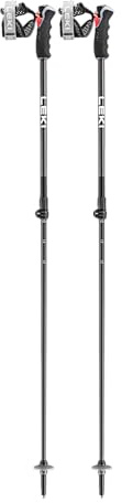 Leki Bastoncini da Sci Peak Vario 3D, Black-Dark Anthracite-Orange, 110-140cm