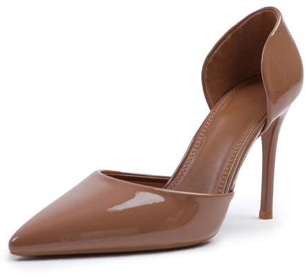 Womens High Heel Pumps Smart Office Work Courts Pointed Toe Party Prom Wedding Bridal Shoes Occasion Heeled Ladies Court Stiletto Heels Shoe