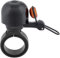 CONTEC Fahrrad-Klingel Diamond Bing, Bike-Glocke, Bell, Gummi-Ring, 26 mm Durchmesser, Universal-Halterung, verstellbar, laut, Messing, schwarz und orange