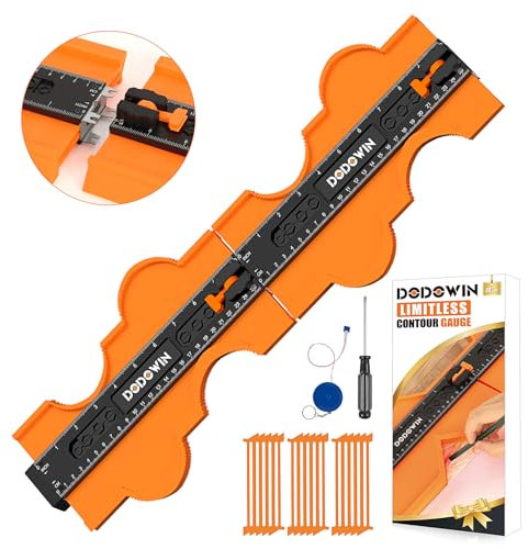 DODOWIN Jauge de Contour à Connexion Illimitée 50cm, Gabarit de Découpe, Bricolage Outillage, Copieur de Contour Professionnelle, Idee Cadeau Noel Homme Original, Calendrier de L'avent 2025 pour Homme
