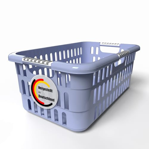 BigDean Wäschekorb 40L mit Softgriffen – Wäschewanne Made in Germany