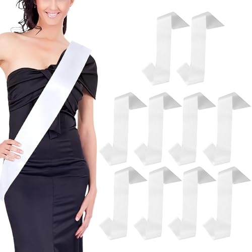 Fascia bianca in raso, ampia fascia bianca per matrimoni, balli, concorsi di laurea, decorazione personalizzabile per raduni, cerimonie, eventi, artigianato e abiti per celebrazioni