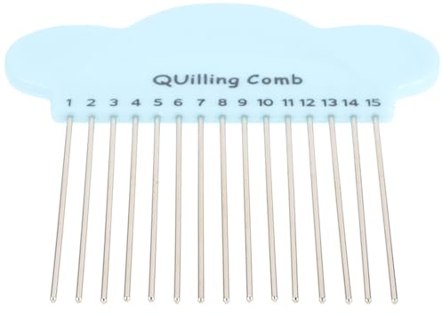 OATIPHO Strumento per Quilling di Carta Portatile in Metallo e Plastica, Pettine Scanalato per Lavori Artigianali Fai da Te, Accessorio Compatto per Decorazioni e attività Colore Casuale
