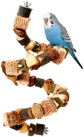 Parrot Perch, 60 cm Bird Perch with Natural Chewing Surface, Beak Maintenance and Cage Enrichment Toy for Small Medium Parrots Including Budgies and Cockatiels