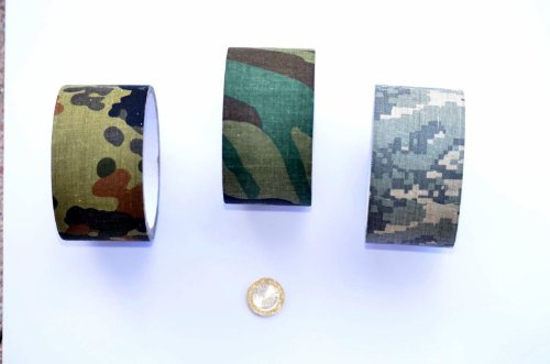 Tygband – färg: Bundeswehr pansartejp, tejp, kamouflage, fläckkamouflage, Bundeswehrkamouflage, tygband geocaching för kamouflage petlingar, filmburkar, burkar