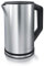 Arendo - Edelstahl Wasserkocher mit Temperatureinstellung 40-100 Grad in 5er Schritten - Doppelwand Design - Modell ELEGANT - 1,5 Liter - 2200 W - Teekocher mit Temperaturanzeige - Silber glänzend