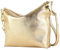 modamoda de - T243 - ital. Umhängetasche Klein Small aus Leder, Farbe:Gold-Metallic