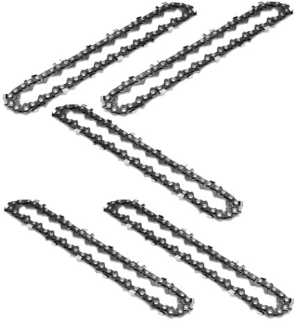 Wrneaoch 5 pezzi Catena Motosega 8 pollici, Catena 8 pollici Catena Mini Motosega 8 pollic per Mini Motosega a Batteria a Mano da 8 pollic, Lavorazione del Legno, Rifinitura Universale